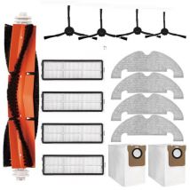 Csparkv - Kit de accesorios de repuesto para aspiradoras robot Dreame D10 Plus RLS3D, 1 cepillo principal, 4 cepillos laterales, 4 filtros, 4 paños