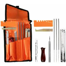 Jalleria - Kit de afilado universal portátil para motosierras, limas de 4 mm (5/32'), 4,8 mm (3/16') y 5,5 mm (7/32').