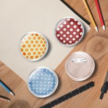 Kit de badges à bouton avec épingles 100 sets Acrylique 44 mm