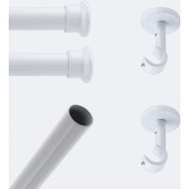 Kit de barre à rideaux 2m00 20mm - Plafond - Chapeau Blanc Boulet