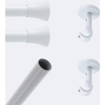 Kit de barre à rideaux 2m00 20mm - Plafond - Pommeau Blanc Boulet