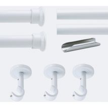 Boulet - Kit de barre à rideaux 3m00 20mm - Plafond - Chapeau Blanc