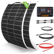 Kit de panneau solaire flexible 260W 12V avec contrôleur 30A pour caravane, marine, bateau, maison - Eco-worthy