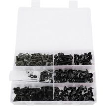 Ugreat - Kit de boulon de carénage, 198 pièces/ensemble vis de carénage de pare-brise M5 M6 Kit de boulons accessoires de moto[Noir]