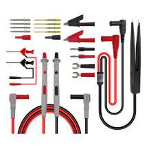 Kit de câbles multimètre 23 en 1 avec pinces crocodiles, sonde de test, crochet de test à ressort, fiche banane, pince de test SMD, testeur