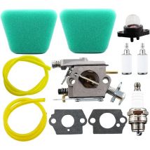 Longziming - Kit de Carburateur pour 350 351 McCulloch Mac 333 335 338 435 436 438 440 441 442 444 Walbro WT-622 Accessoires de réparation Kits