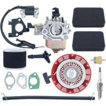 Coocheer - Kit de carburateur pour Honda GX390 GX340 avec filtre à air, démarreur à rappel, bougie d'allumage, bobine d'allumage 13HP 11HP, kit de