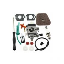 Kit de Carburateur pour Tronçonneuses Stihl FS87 FS90 FS100 FS110 FS130 HL95 HL100 HT100 HT101 KM90 KM100 KM110 SP90, Inclus Filtre à Air et Tuyau à