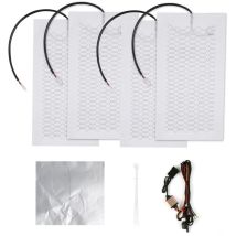 Kit de chauffage de siège en fibre de carbone 12 v pour 2 sièges avec interrupteur de température à 5 vitesses Housse de siège Coussin chauffant