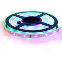 Kit de cinta led 5050 '6803 Magic led' - 5 metros rgb Impermeable (IP67) con controlador y transformador Longitud: 5 metros - Control remoto del