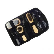 Kit de cirage pour chaussures en cuir lisse avec brosses brillantes et brosse en daim - Protection très efficace du cuir - Brosse,