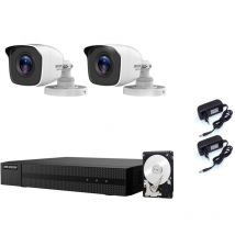 Hikvision - video surveillance kit 2 camaras 4 mpx dvr 4 canales 4 mpx 1 tb