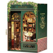 Kit de coin livre – Petite maison à monter soi-même – Maison de poupée – Avec housse anti-poussière et lumière led – Kit de modèle pour adultes
