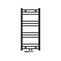 Luxebath - ecd Germany Radiateur Salle de Bain 400x800 mm Anthracite Courbé Raccord Central au Bas avec Garniture de Raccordement Forme d'Angle au