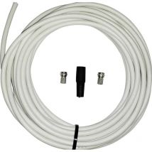 Kit de connexion satellite 2 fiches F mâles, 1 passe-fil en caoutchouc, 25 m de câble Wittenberg Antennen K-102949-10