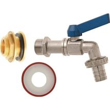 Geka - Kit Raccordement P. Fût D'Eau De Pluie Laitonig 1/2 Po. Taille Nominale Mm 13 Filetage Extérieur 3/4 Po. Taille Nominale 1/2 Po.