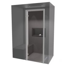 Hammam kit de construction cabine de douche à carreler 150 x 90 avec générateur vapeur