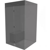 Kit de construction cabine de douche Hammam avec paroi vitrée à carreler 180 x 120 avec générateur vapeur