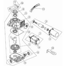 Ditec - Kit de corona reductora 6CB6CR para cubic 6 6V 6H 6HV entrematic 6CB6CR NC6CB6CR Repuesto