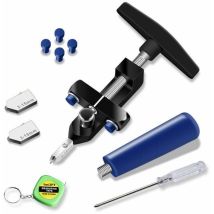 Famille - gabrielle Kit De Coupe-Verre Professionnel 2 En 1 Avec 2 Têtes De Coupe En Métal Dur De 3 à 15 Mm Et 4 Pieds De Contact, Convient Pour Le