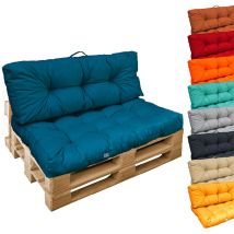 Linxor - Kit de coussins pour palette capitonnés - Bleu azur