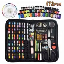Kit de couture, boîte à couture, kit de couture, kit de couture rectangulaire, ensemble de 172 pièces