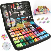 Forehill - Kit de couture portable Ensemble de boîtes à coudre multifonctionnelles domestiques Noir Grand