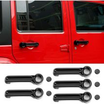 Linghhang - Kit de couverture de poignée de porte et de hayon noir pour Jeep Wrangler jk 2007-2018 / Jeep Liberty 2008-2012 / Dodge Nitro 2007-2011