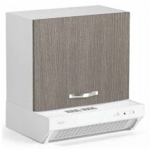 Kit de cuisine suspendu au-dessus de la hotte 1 porte 60x30x49h finition mélèze gris - Séjour