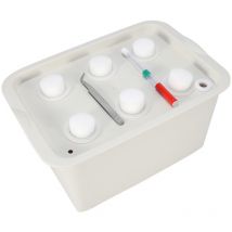 Jeffergarden Kit de culture hydroponique pour site de plantes à 6 trous Bubble Indoor Outdoor Garden Cabinet Box (Gris)