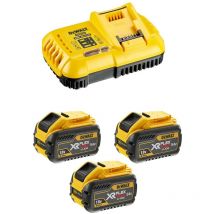 Starter Set batteries + chargeur FlexVolt Dewalt 3 batteries 9Ah + chargeur - DCB118X3