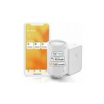 Meross - tête thermostatique connectée homekit (avec hub), thermostat intelligent compatible avec siri, alexa et google home, thermostat
