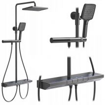 REA - kit de douche avec thermostat pedro titanium