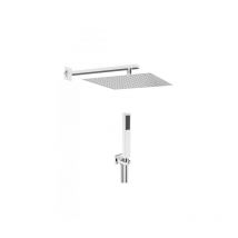 WTS - Kit de douche carrée 30x30 cm complet en laiton chromé - Teorema Lux