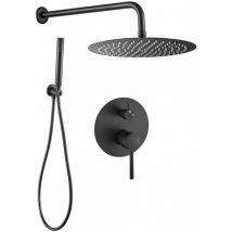 Valaz - Kit de douche à encastrer tiko noir mat