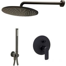 Sphera - Kit de douche Noir mat avec Avec mitigeur mod. Emma