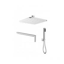 Kit de douche ronde en laiton chromé - Teorema Basic