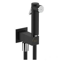 Sg Lighting - Kit de ducha sanitaria square dual 2 chorros de latón con toma de agua y grifo integrado ingenius SG521NE Negro mate