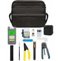 Comely - Kit de Fibre Optique ftth avec Couperet FC-6S, Compteur d'Énergie Optique et Localisateur Visuel de Défaut 5 km avec Pince à Dénuder(Sans