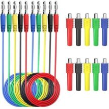 Kit De Fils De Test Magnétiques, Fils De Test Banane À Fiche Banane De 4mm Avec Connecteurs Magnétiques, Jeu De Fils De Test De Cavalier Flexibles De 