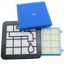 Lucky-88 - Kit de Filtres lavables en mousse pour aspirateur Philips Power Pro Compact - FC9331/09, FC9332/09, FC8010/01, FC8010