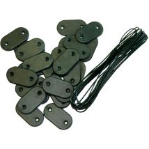 Maillestore - Kit de fixation Brise-vue - 26 pastilles + 4m de fil Vert 1 kit