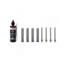 Kit scellement chimique 4 tamis 15x130 + 4 tiges filetées 10x160