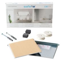 Kit de fixation murale pour miroir, Dibond, signalétique avec disques excentriques - Charge maxi 12 kg - SAFEFIX