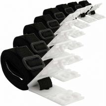 Kit de fixation pour bâche solaire de piscine - 8 sangles de couverture solaire - Kit de sangles pour couverture solaire pour système d'enrouleurs