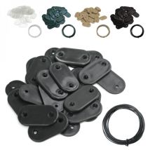 Kit de fixation pour brise vue, canisse anti-UV - Gris Linxor