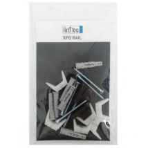 Kit de fixation pour cimaise XPO Rail : clips / vis / chevilles / embouts - Artiteq