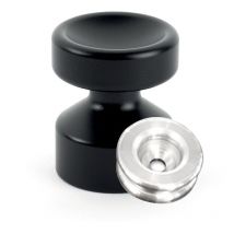 L'attachante - Kit de Fixation : Rondelle multi-matériaux Alu + Petite Patère concave Noir