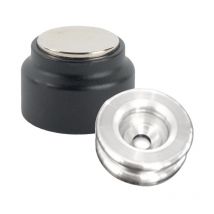 L'attachante - Kit de Fixation : Rondelle multi-matériaux Alu + Support aimant Noir
