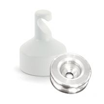 Kit de Fixation : Rondelle multi-matériaux Alu + Suspension crochet Blanc L'attachante